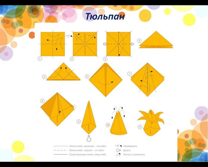 Оригами "Тюльпан"