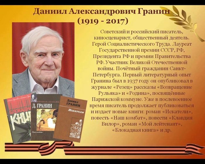 Даниил Александрович Гранин
 (1919 - 2017)